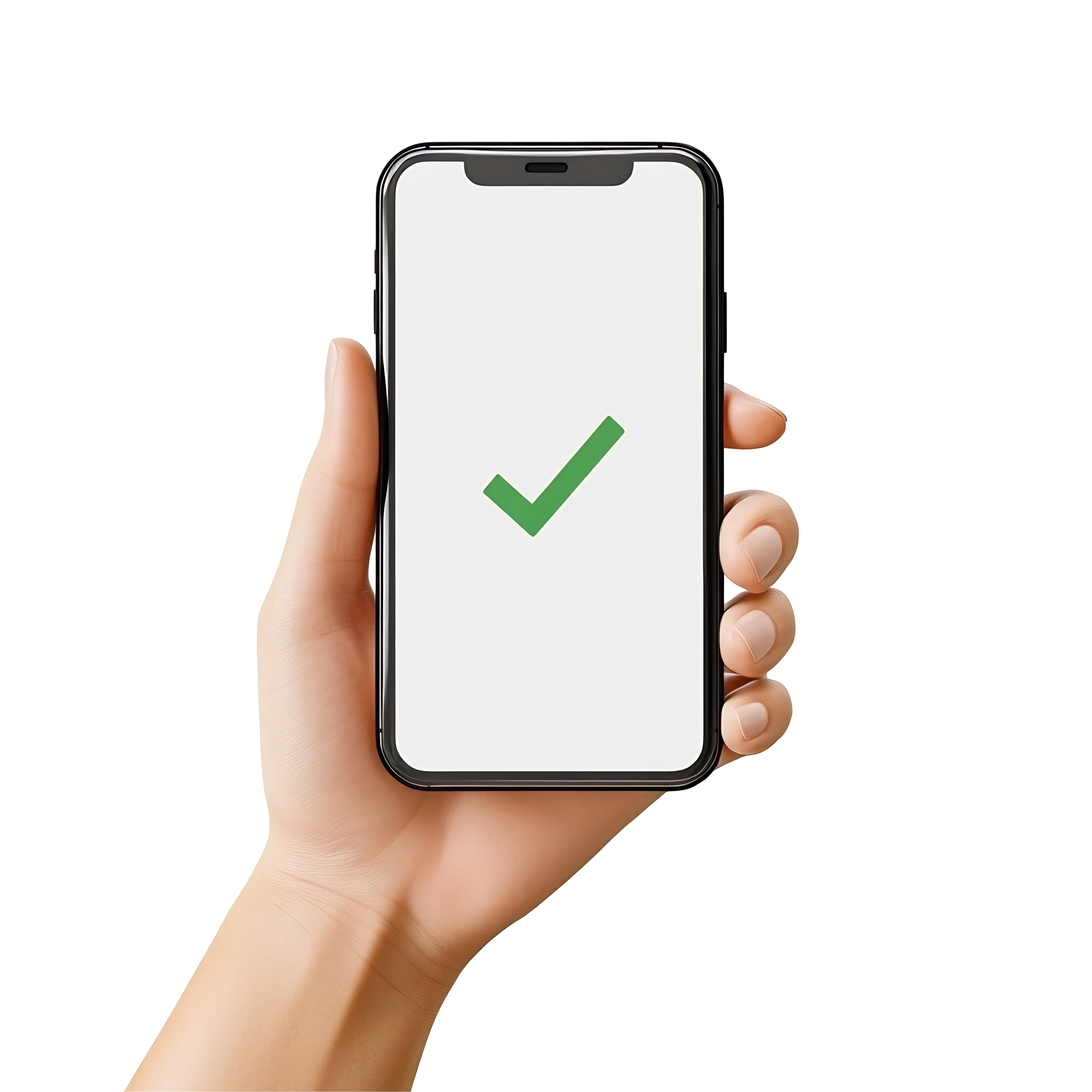 Grafik von einer Hand mit einem Mobiltelefon